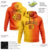 Custom Stitched Orange Yellow-Black Gradient Fashion Sports Pullover Sweatshirt Hoodie