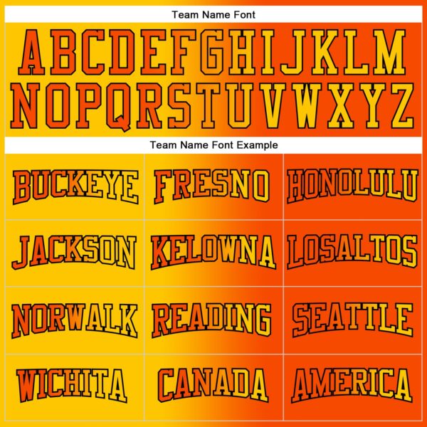 Custom Stitched Orange Yellow-Black Gradient Fashion Sports Pullover Sweatshirt Hoodie