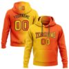 Custom Stitched Orange Yellow-Black Gradient Fashion Sports Pullover Sweatshirt Hoodie