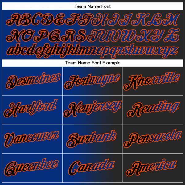 Custom Stitched Black Royal-Orange Gradient Fashion Sports Pullover Sweatshirt Hoodie