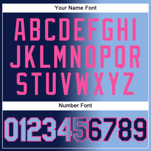 Custom Stitched Navy Light Blue-Pink Gradient Fashion Sports Pullover Sweatshirt Hoodie