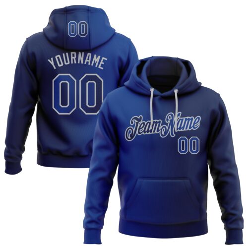 Gradient0135 Custom Stitched Navy Royal-Gray Gradient Fashion Sports Pullover Sweatshirt Hoodie