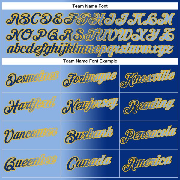 Custom Stitched Royal Light Blue-Gold Gradient Fashion Sports Pullover Sweatshirt Hoodie