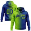 Custom Stitched Royal Neon Green-Black Gradient Fashion Sports Pullover Sweatshirt Hoodie