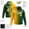 Custom Stitched Green Gold-Cream Gradient Fashion Sports Pullover Sweatshirt Hoodie