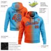 Custom Stitched Sky Blue Orange-Navy Gradient Fashion Sports Pullover Sweatshirt Hoodie