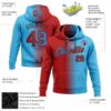 Custom Stitched Sky Blue Red-Black Gradient Fashion Sports Pullover Sweatshirt Hoodie