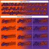 Custom Purple Orange-Black Authentic Gradient Fashion Baseball Jersey