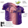 Custom Purple Medium Pink-Black Authentic Gradient Fashion Baseball Jersey
