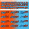 Custom Sky Blue Orange-Navy Authentic Gradient Fashion Baseball Jersey