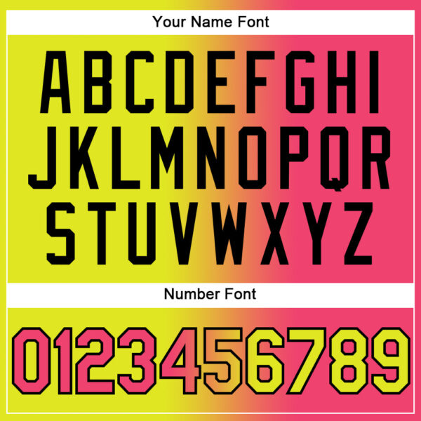 Custom Neon Yellow Neon Pink-Black Authentic Gradient Fashion Baseball Jersey