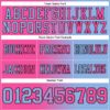 Custom Light Blue Pink-Black Authentic Gradient Fashion Football Jersey