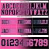 Custom Black Pink-Light Blue Authentic Gradient Fashion Football Jersey
