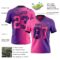 Gradient0288-1 Custom Purple Pink-Black Authentic Gradient Fashion Football Jersey