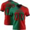 Gradient0296 Custom Red Kelly Green-Black Authentic Gradient Fashion Football Jersey