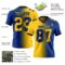 Gradient0298-1 Custom Royal Yellow-Black Authentic Gradient Fashion Football Jersey