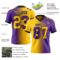 Gradient0300-1 Custom Purple Yellow-Black Authentic Gradient Fashion Football Jersey