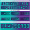 Custom Purple Aqua-Black Authentic Gradient Fashion Football Jersey
