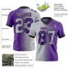 Custom Purple Gray-Black Authentic Gradient Fashion Football Jersey