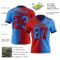 Gradient0312-1 Custom Powder Blue Red-Navy Authentic Gradient Fashion Football Jersey