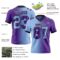 Gradient0313-1 Custom Purple Light Blue-Black Authentic Gradient Fashion Football Jersey