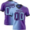 Custom Purple Light Blue-Black Authentic Gradient Fashion Football Jersey