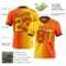 Gradient0315-1 Custom Orange Yellow-Black Authentic Gradient Fashion Football Jersey