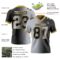 Gradient0316-1 Custom Black Gray-Old Gold Authentic Gradient Fashion Football Jersey