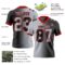 Gradient0317-1 Custom Black Gray-Red Authentic Gradient Fashion Football Jersey