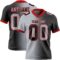 Gradient0317 Custom Black Gray-Red Authentic Gradient Fashion Football Jersey