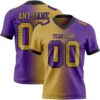 Custom Purple Old Gold-Black Authentic Gradient Fashion Football Jersey
