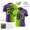 Gradient0322-1 Custom Purple Neon Green-Black Authentic Gradient Fashion Football Jersey