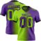 Gradient0322 Custom Purple Neon Green-Black Authentic Gradient Fashion Football Jersey