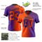Gradient0323-1 Custom Purple Orange-Black Authentic Gradient Fashion Football Jersey