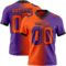 Gradient0323 Custom Purple Orange-Black Authentic Gradient Fashion Football Jersey