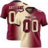 Custom Maroon Cream-Black Authentic Gradient Fashion Football Jersey