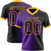 Custom Black Purple-Gold Authentic Gradient Fashion Football Jersey