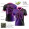 Gradient0339-1 Custom Black Purple-Pink Authentic Gradient Fashion Football Jersey
