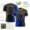Custom Black Royal-Gold Authentic Gradient Fashion Football Jersey