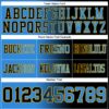 Custom Black Powder Blue-Gold Authentic Gradient Fashion Football Jersey
