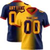 Custom Navy Gold-Red Authentic Gradient Fashion Football Jersey