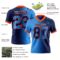 Gradient0370-1 Custom Navy Powder Blue-Orange Authentic Gradient Fashion Football Jersey