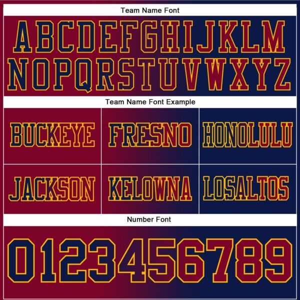 Custom Navy Maroon-Gold Authentic Gradient Fashion Football Jersey