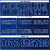 Custom Navy Royal-Gray Authentic Gradient Fashion Football Jersey