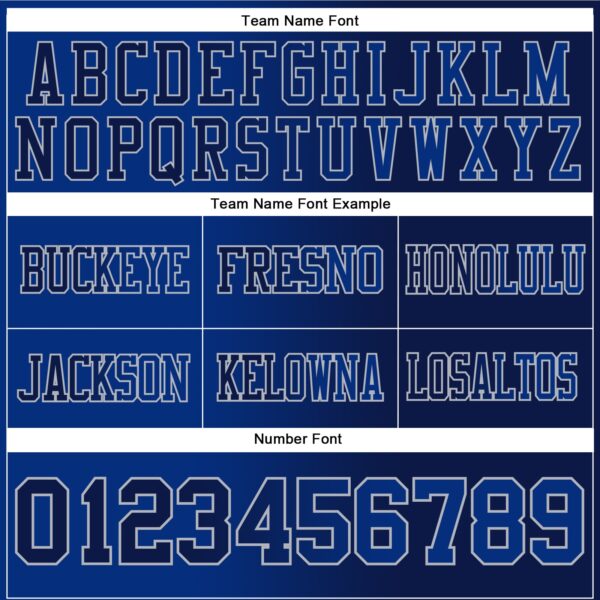 Custom Navy Royal-Gray Authentic Gradient Fashion Football Jersey