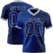 Gradient0376 Custom Navy Royal-Gray Authentic Gradient Fashion Football Jersey