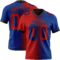 Gradient0379 Custom Royal Red-Black Authentic Gradient Fashion Football Jersey