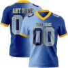 Custom Royal Light Blue-Gold Authentic Gradient Fashion Football Jersey