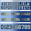 Custom Royal Light Blue-Gold Authentic Gradient Fashion Football Jersey