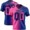 Gradient0385 Custom Royal Pink-Black Authentic Gradient Fashion Football Jersey